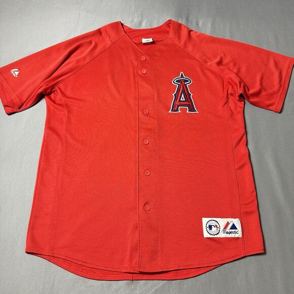 Los Angeles Angels of Anaheim Jersey Majestic Adult Large Red Blank MLB 2013